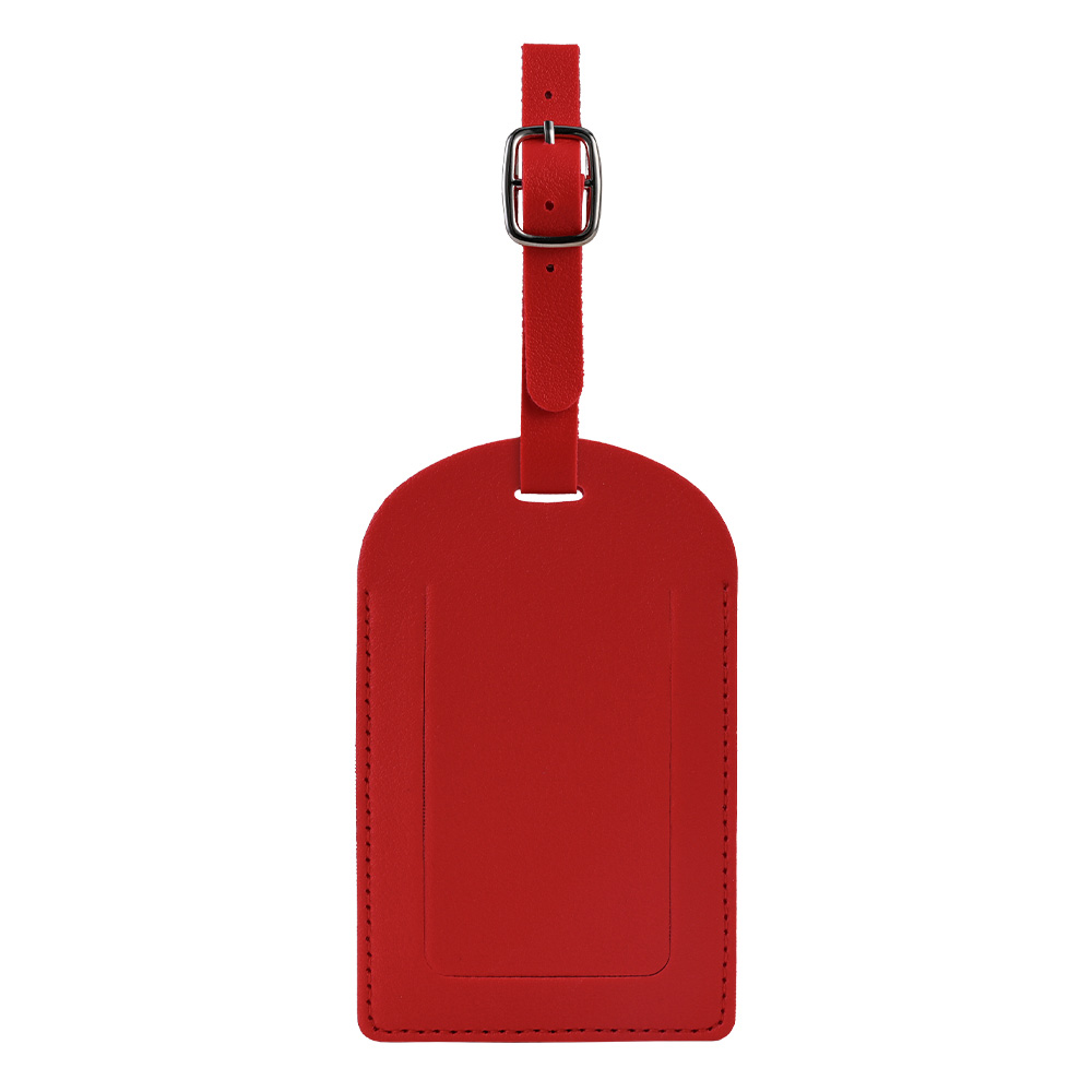 PU Leather Luggage Tags With Logo Red PU Leather Luggage Tags With Logo Red