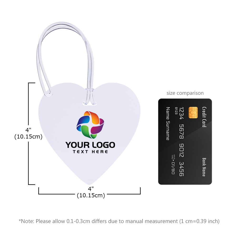 Scale shot of Heart-Shaped Luggage Tags with Strap