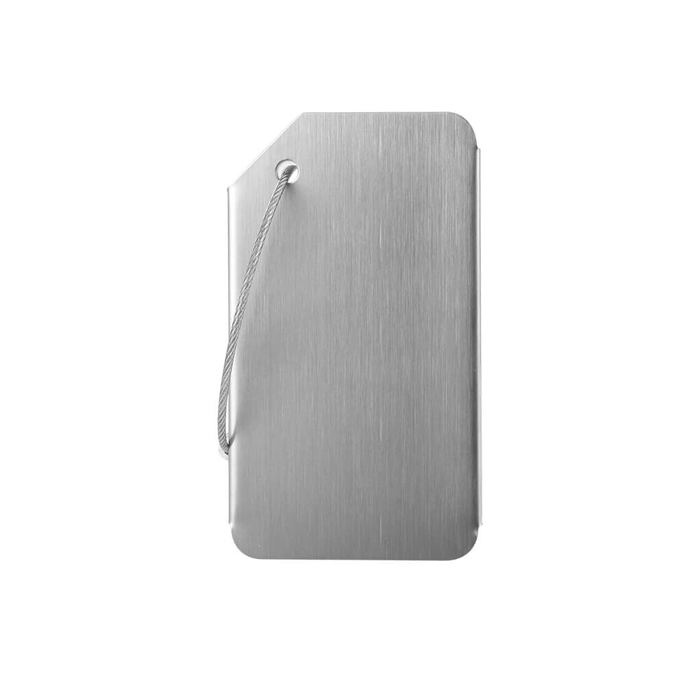 Sleek Silver Luggage Tag Silver Sleek Silver Luggage Tag Silver