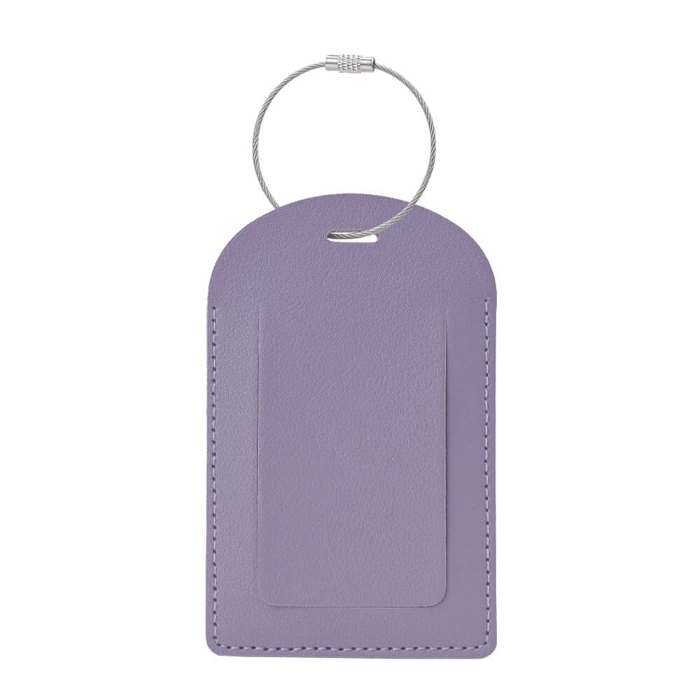 PU Leather Luggage Tag With Custom Logo Taro Purple PU Leather Luggage Tag With Custom Logo Taro Purple