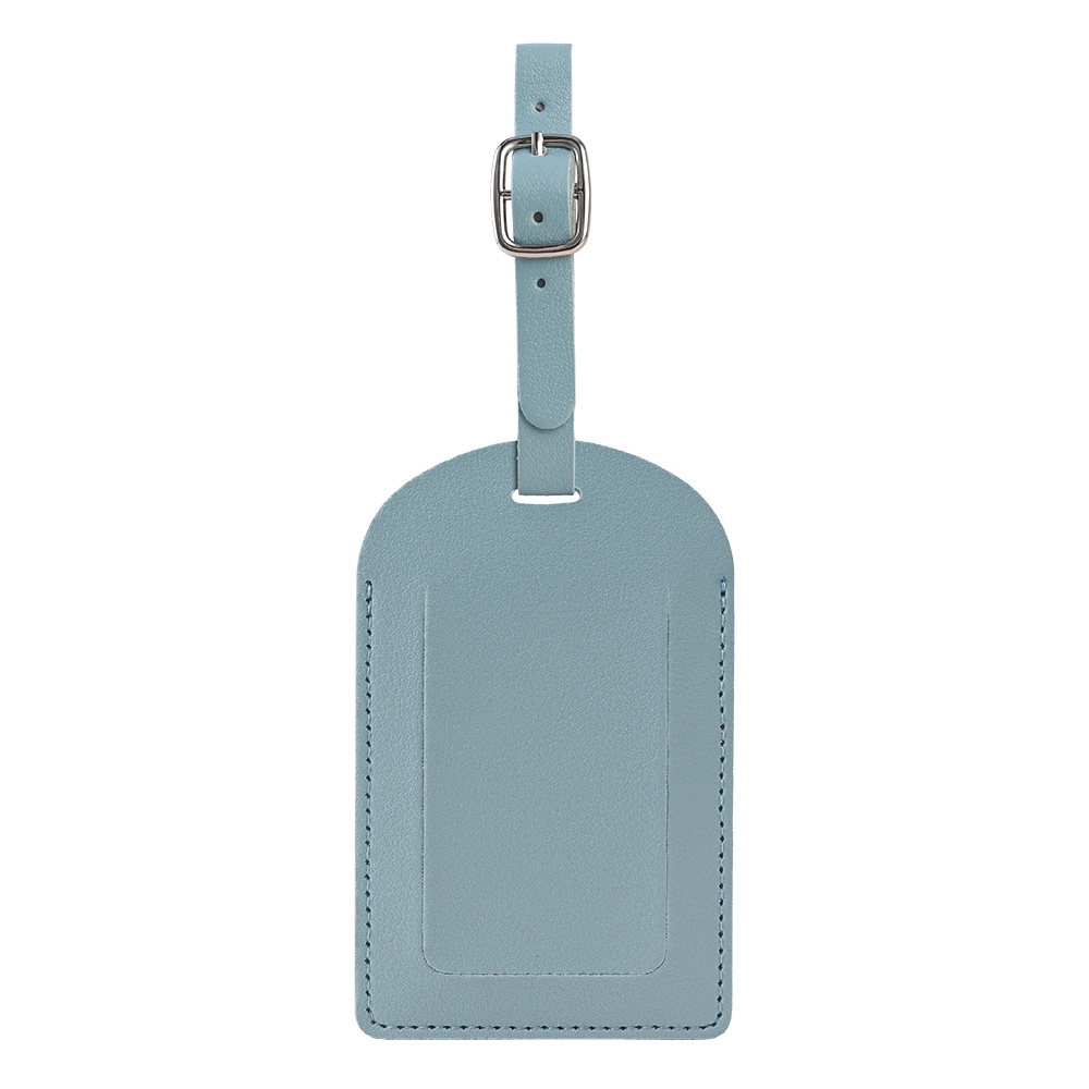 PU Leather Luggage Tags With Logo Teal PU Leather Luggage Tags With Logo Teal
