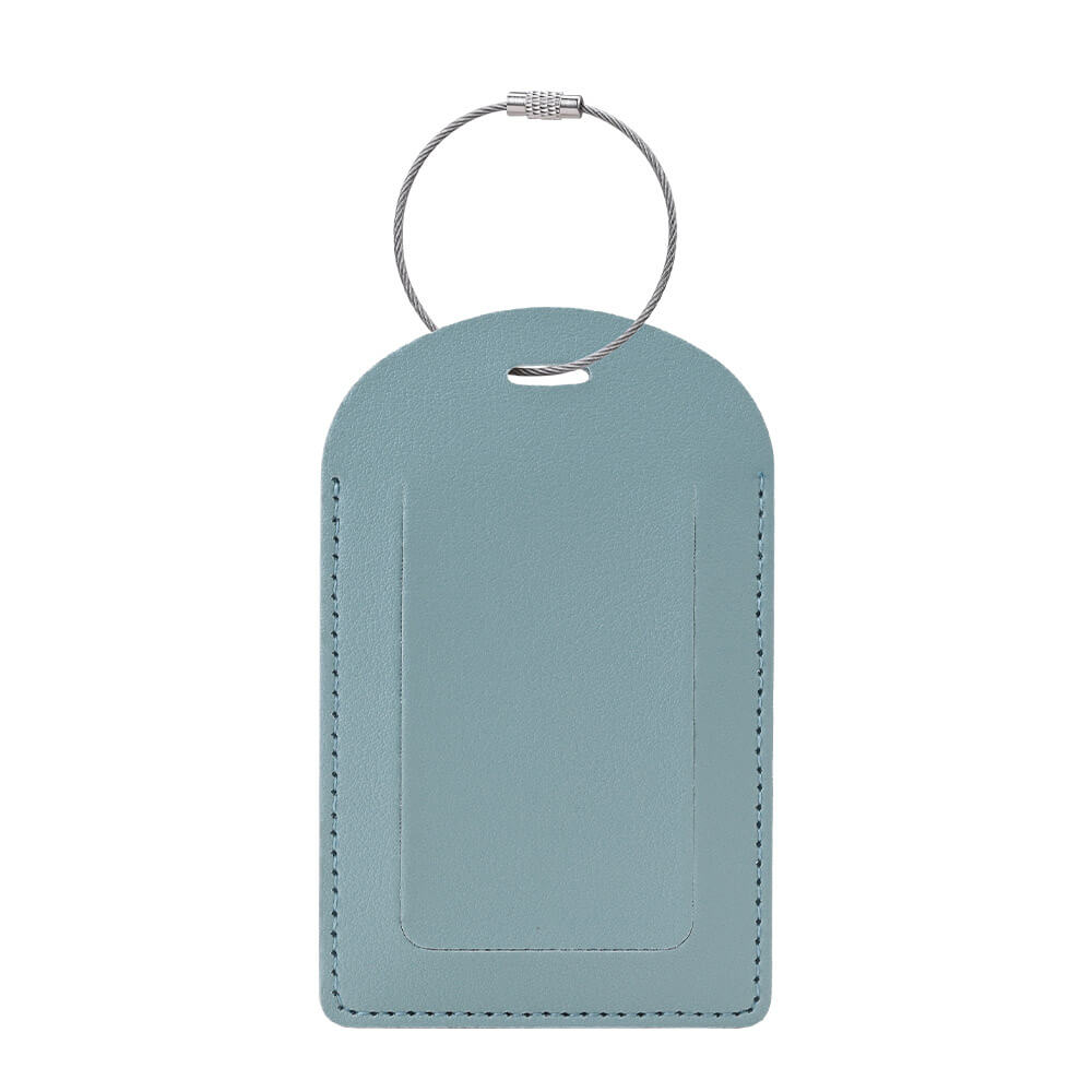 PU Leather Luggage Tag With Custom Logo Teal PU Leather Luggage Tag With Custom Logo Teal