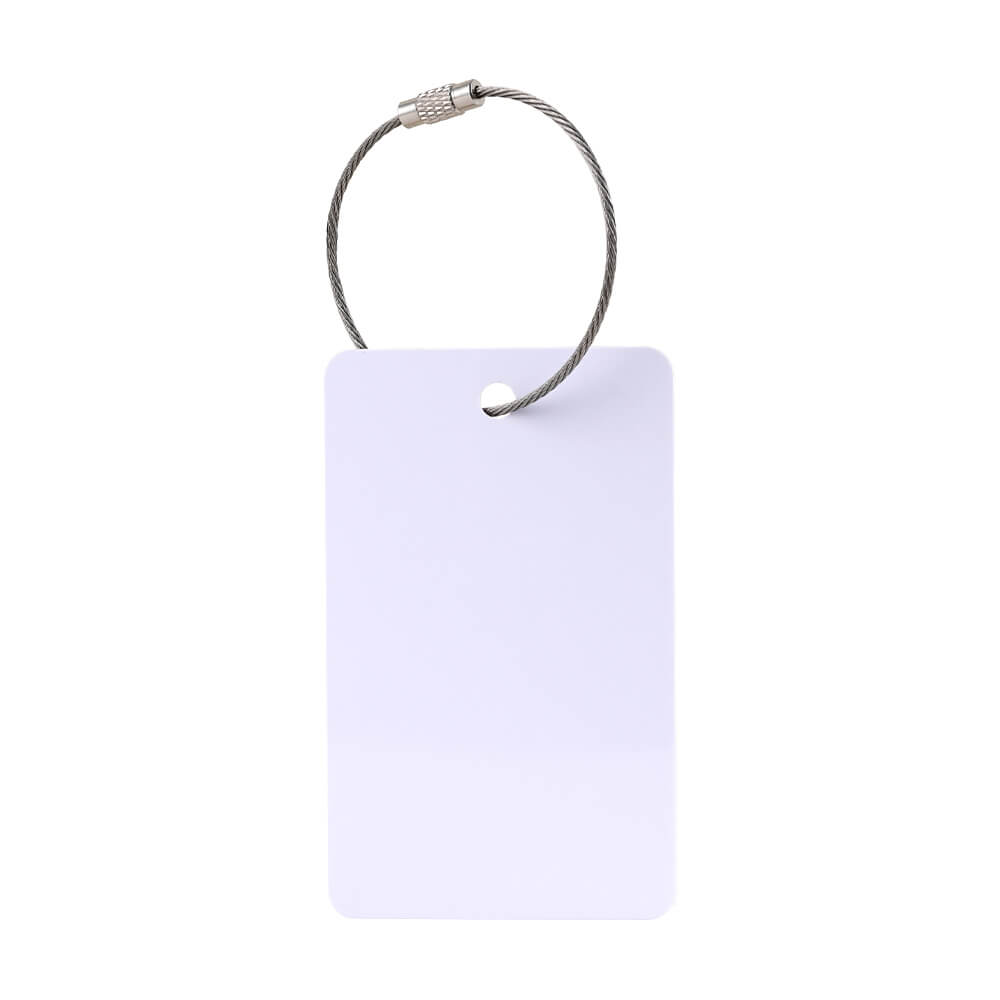 Rigid PVC Luggage Tag White Rigid PVC Luggage Tag White