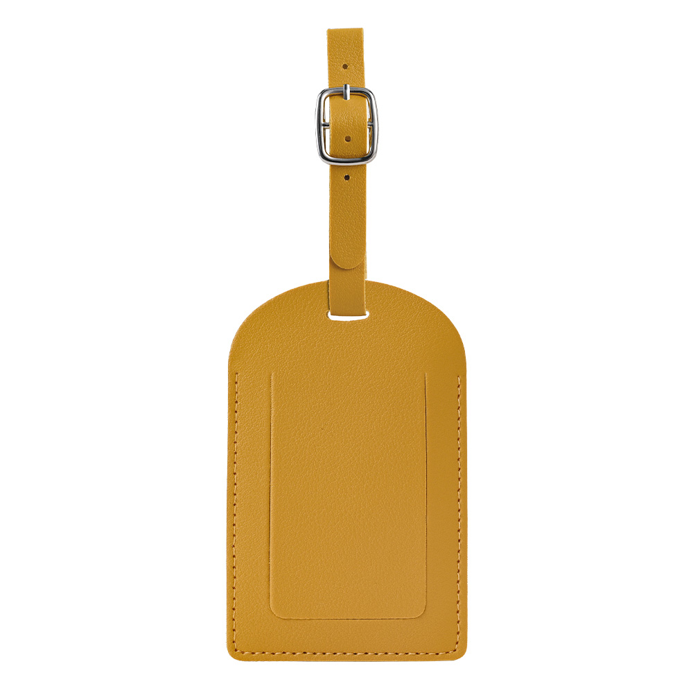 PU Leather Luggage Tags With Logo Yellow PU Leather Luggage Tags With Logo Yellow