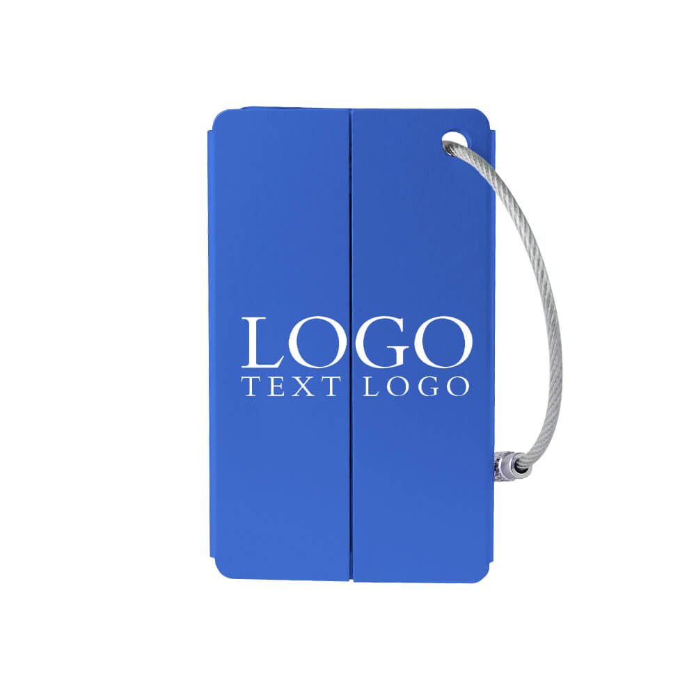 Playful Smile Luggage Tags Personalized Blue with logo