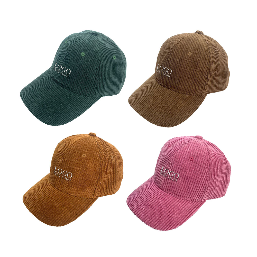 Group shot of Vintage Thick Stripe Corduroy Baseball Hat
