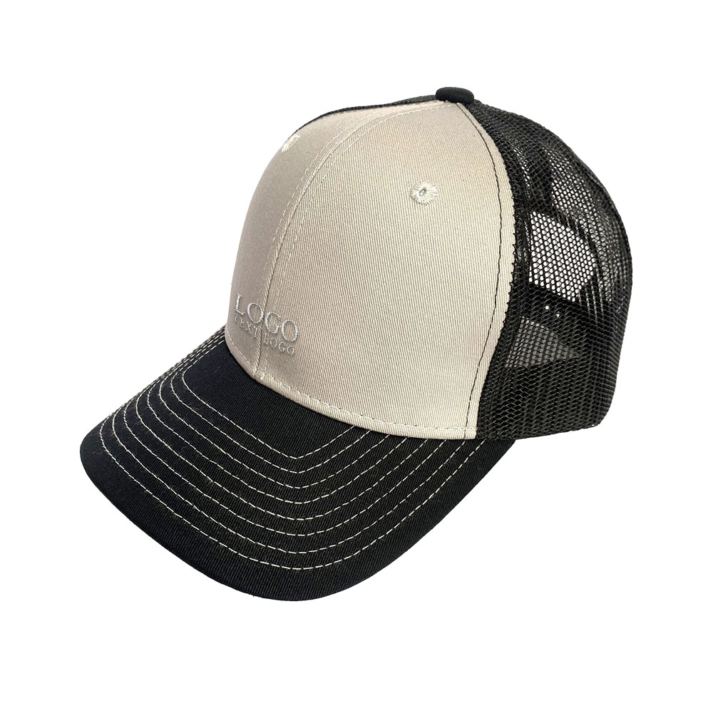 Mesh Summer Sun Protection Travel Hat Sky White with logo
