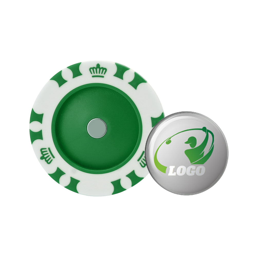 Magnetic Effect Display - Plastic Custom Golf Marker with Golf Coin