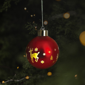 Blown Glass Painted Christmas Tree Ornament Decoration Ball
