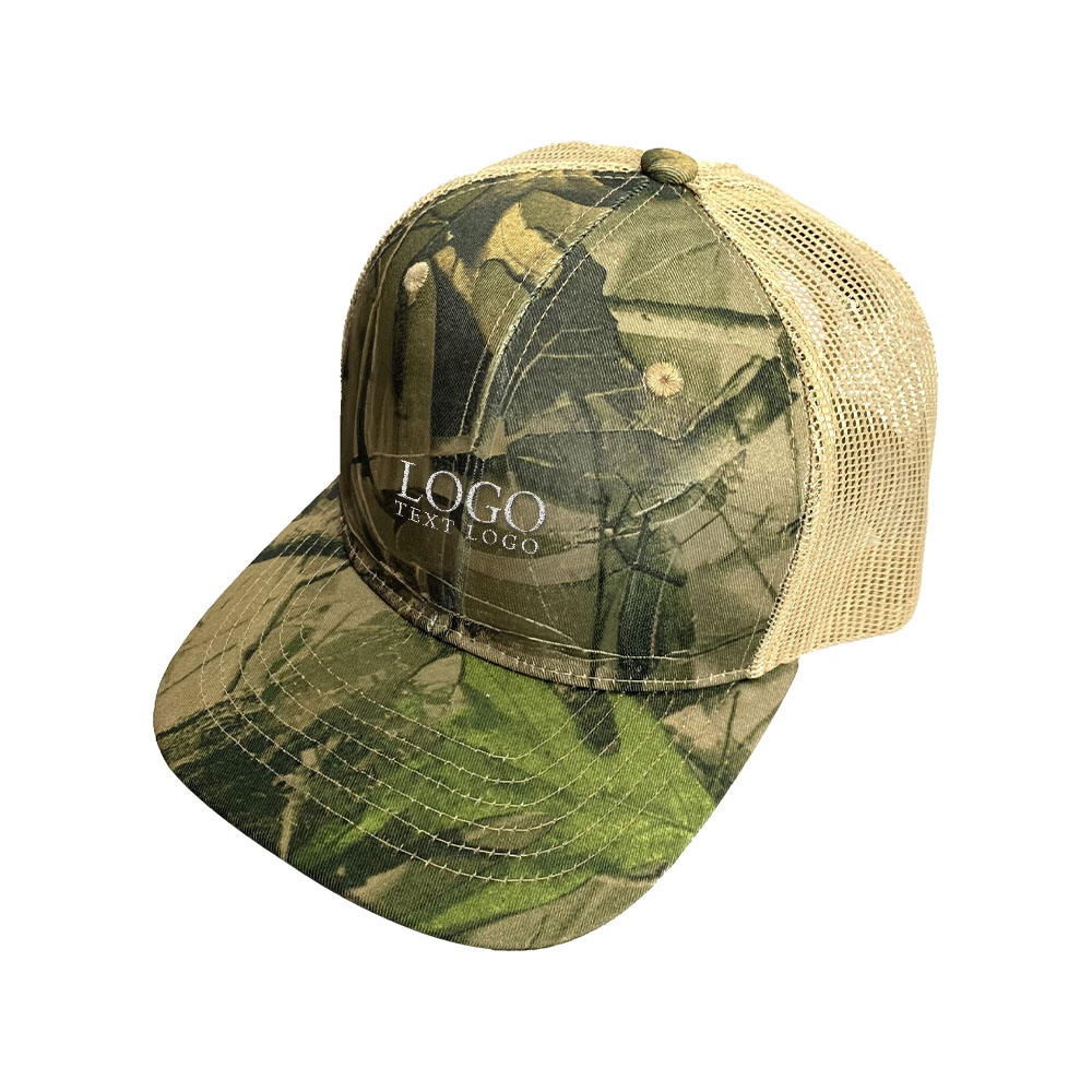 Summer Mesh Hat Travel Advertising Custom Hat Green with logo