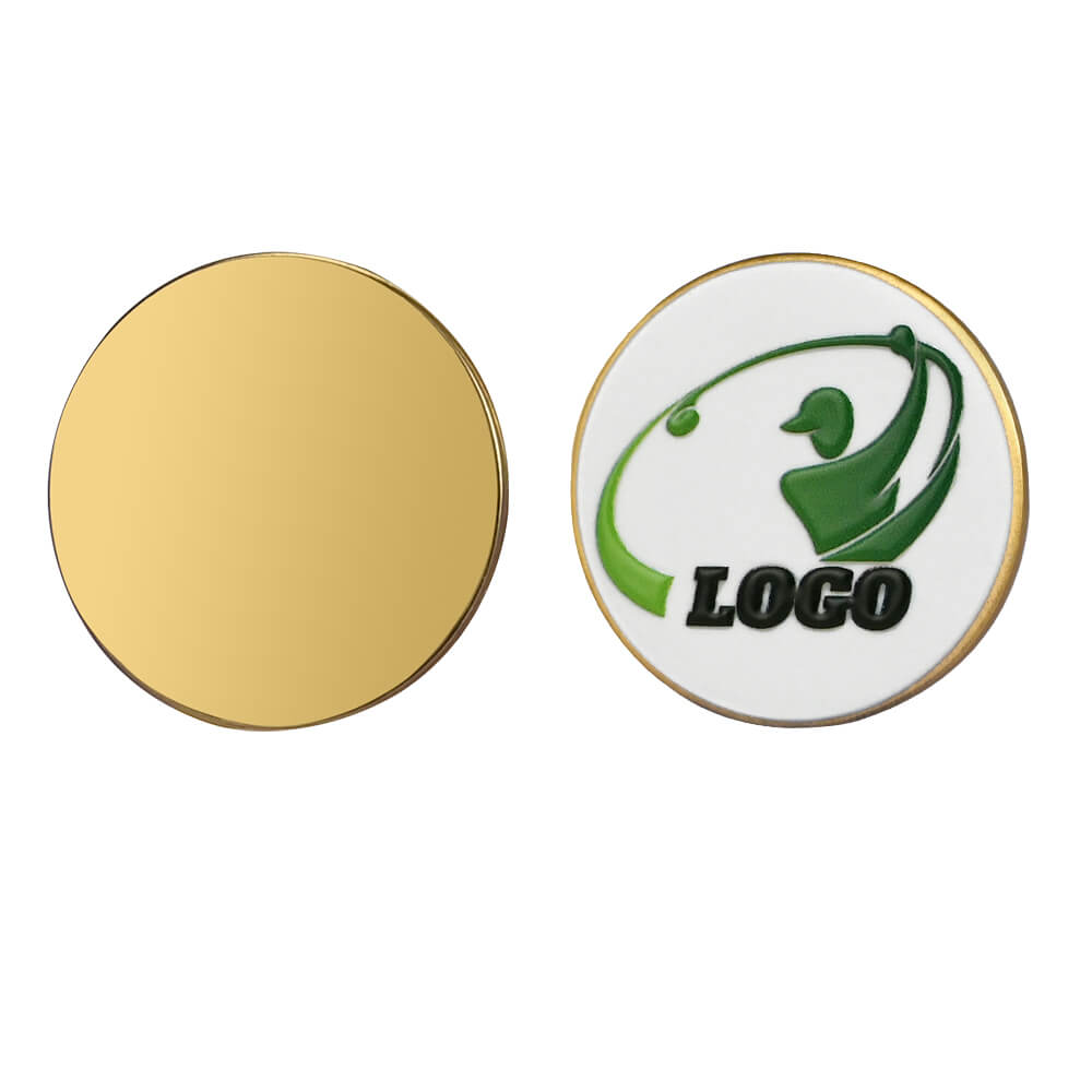 Custom Color Logo Ball Marker Gold with Logo Both Side