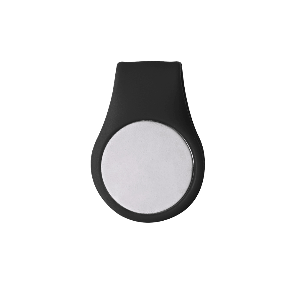 Golf Silicone Cap Clip with Ball Markers Black