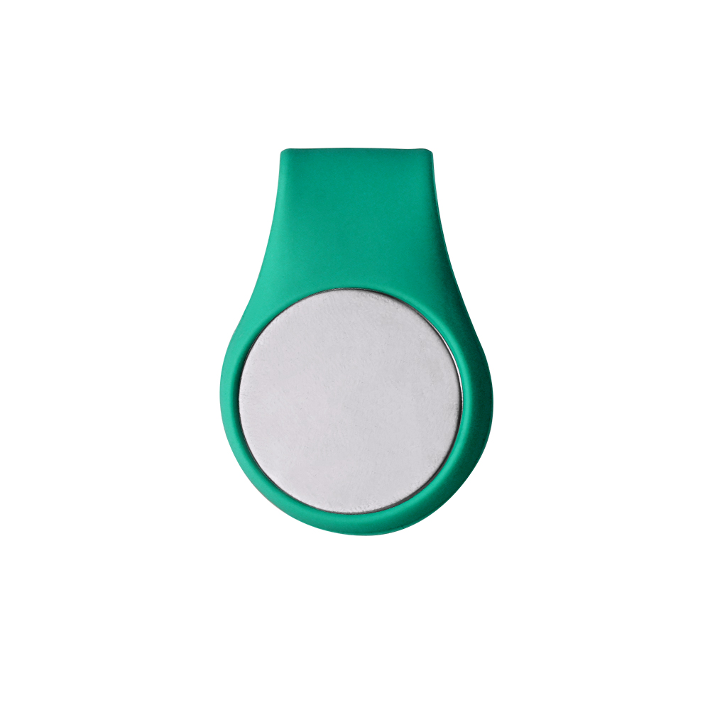 Golf Silicone Cap Clip with Ball Markers Green