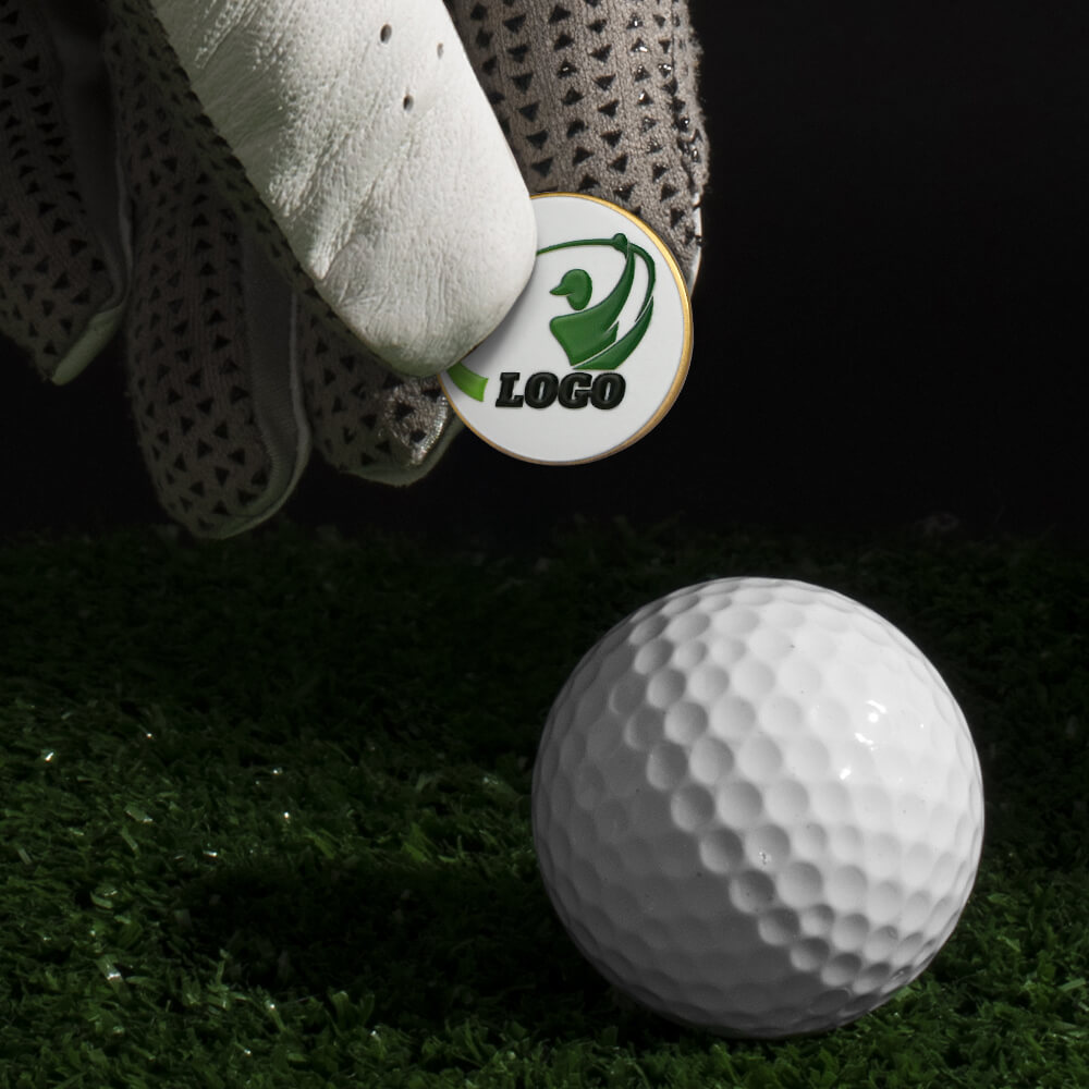 Lifestyle shot of Custom Color Logo Ball Marker