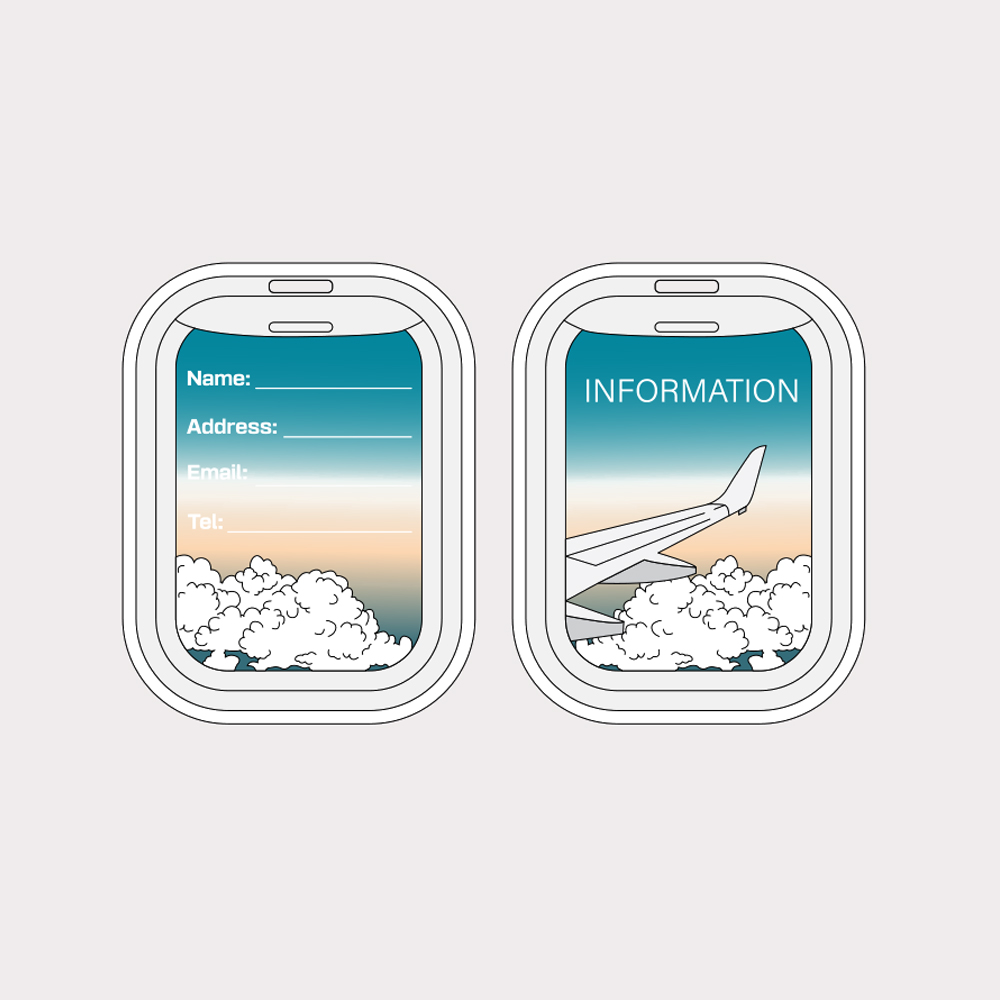 Airplane Windows Creative Exquisite Bag Tag