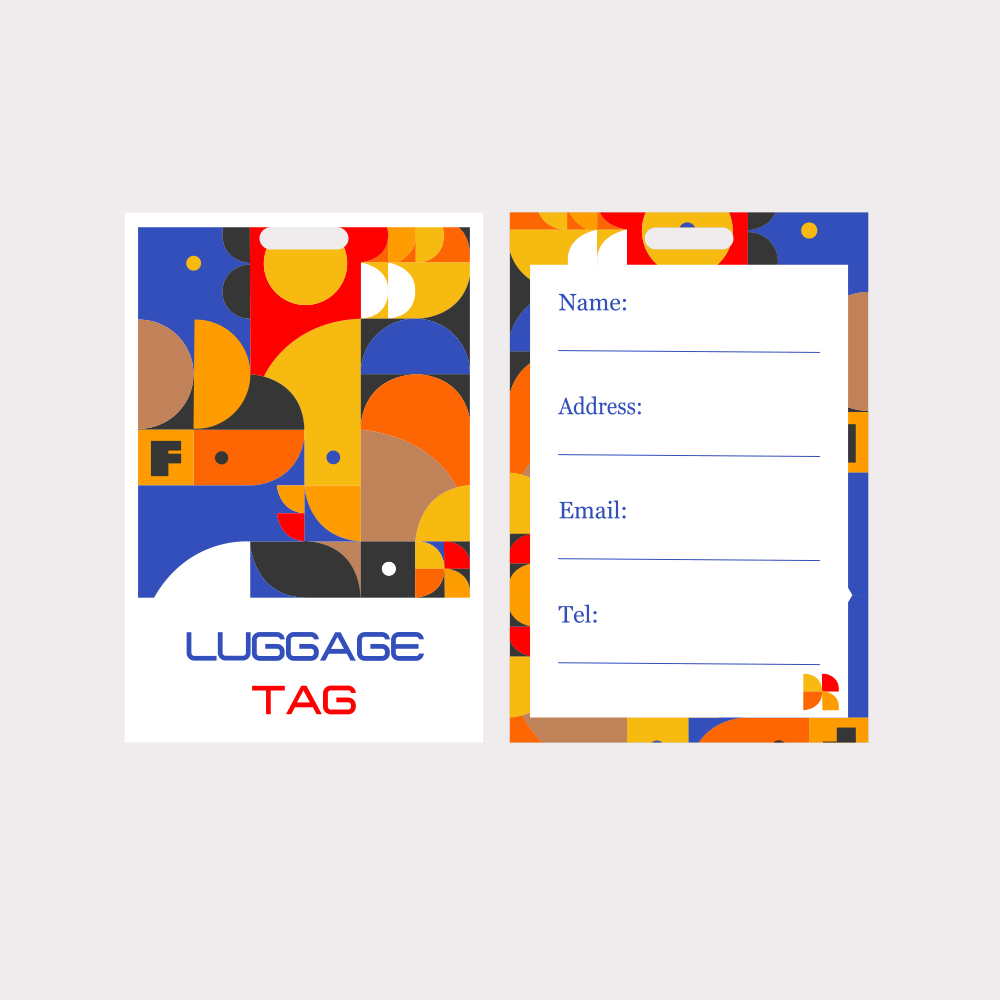Colorful Abstract Funny Luggage Tag