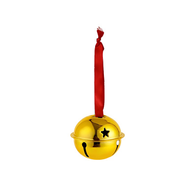 Hollow electroplated colored metal five-pointed star bell