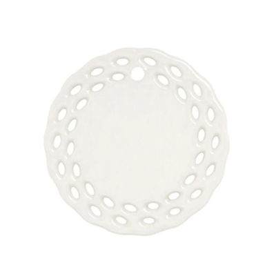 Lace style heat transfer ceramic pendant