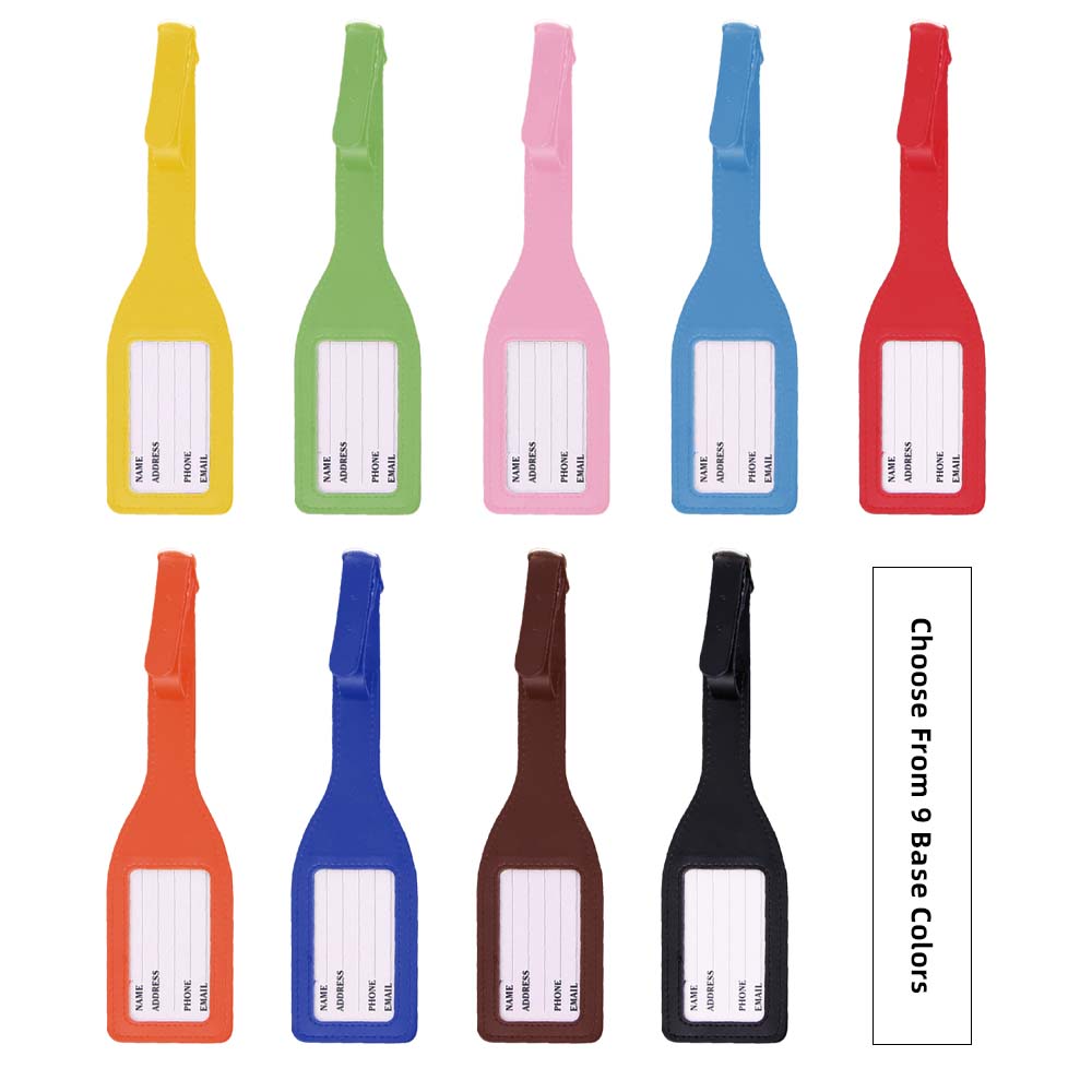 Custom PU Travel Tag with Adjustable Strap Coverage
