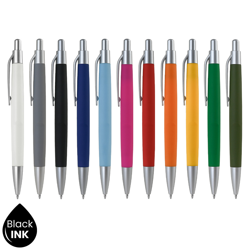 Group shot of Click Action Plastic Ballpoint Pen