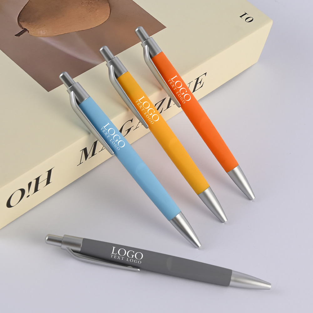 Lifestyle shot of Click Action Plastic Ballpoint Pen With Logo