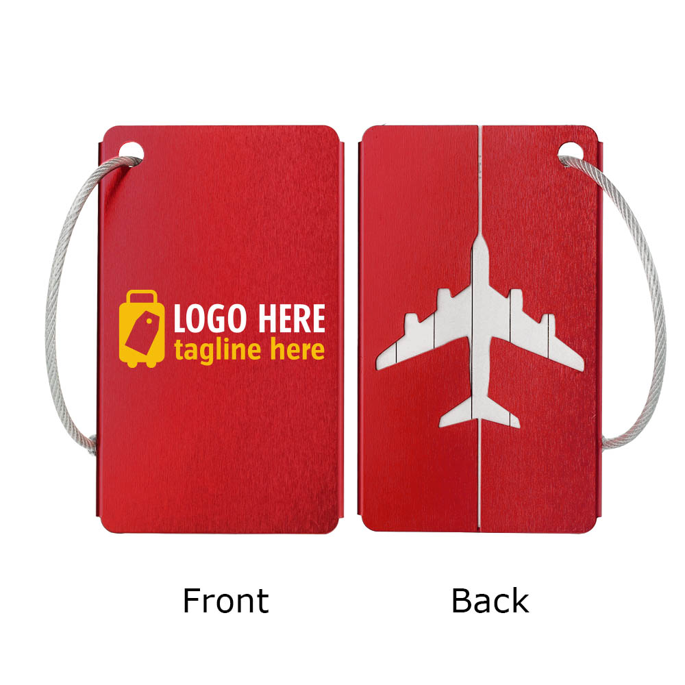 Luggage Tags Card Holders Red Both Sides