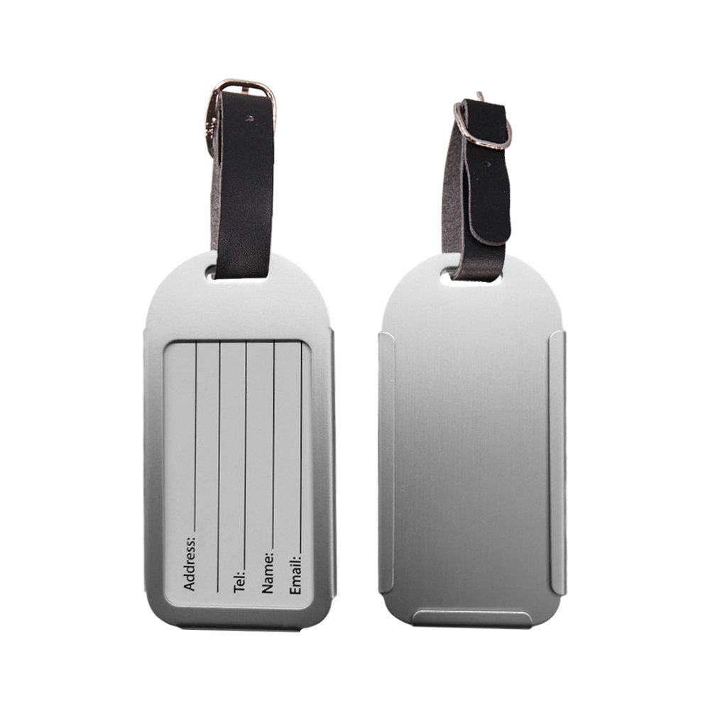 New Creative Aluminum Luggage Tag front and back