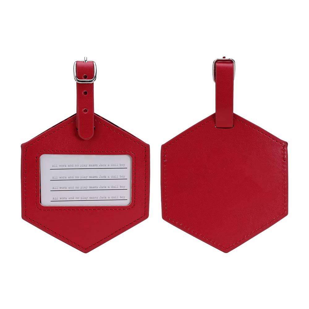 PU Airplane Boarding Pass with Free Customizable Logo red