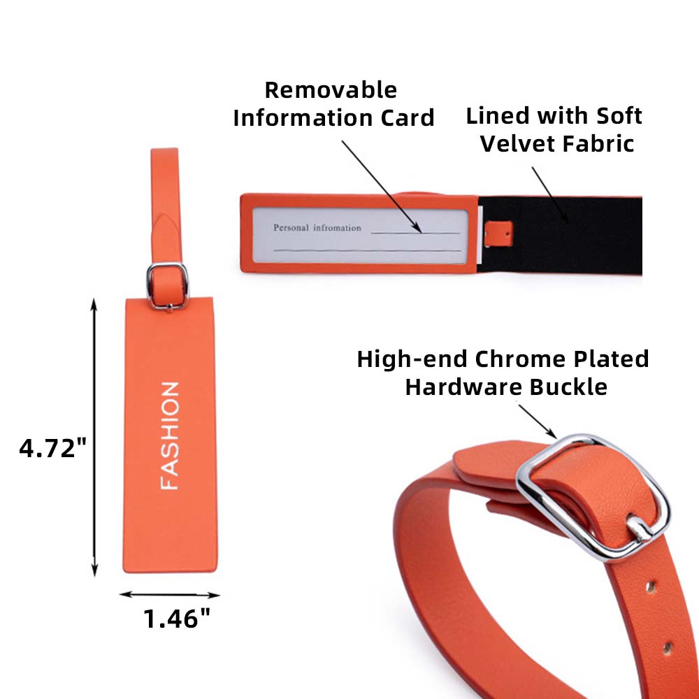Waterproof Microfiber Leather Luggage Tags Detail Waterproof Microfiber Leather Luggage Tags Detail