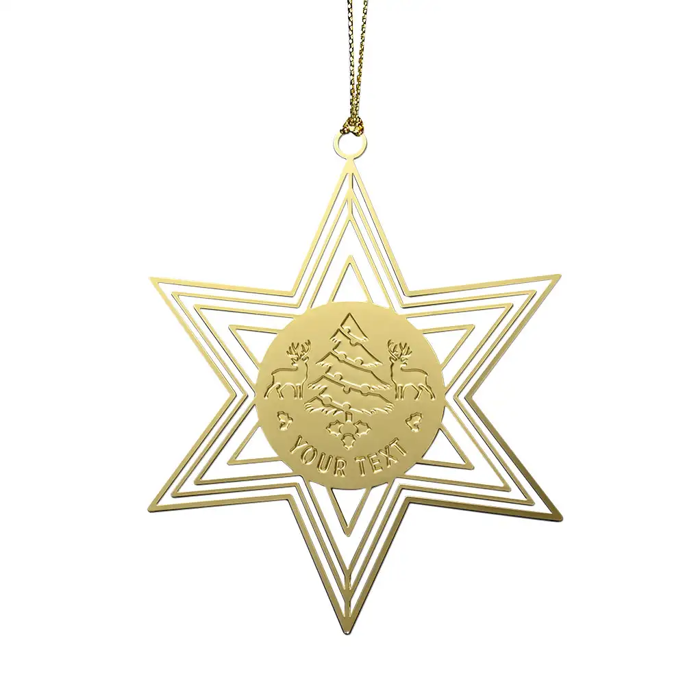 Gold 3D Rotation Ornaments