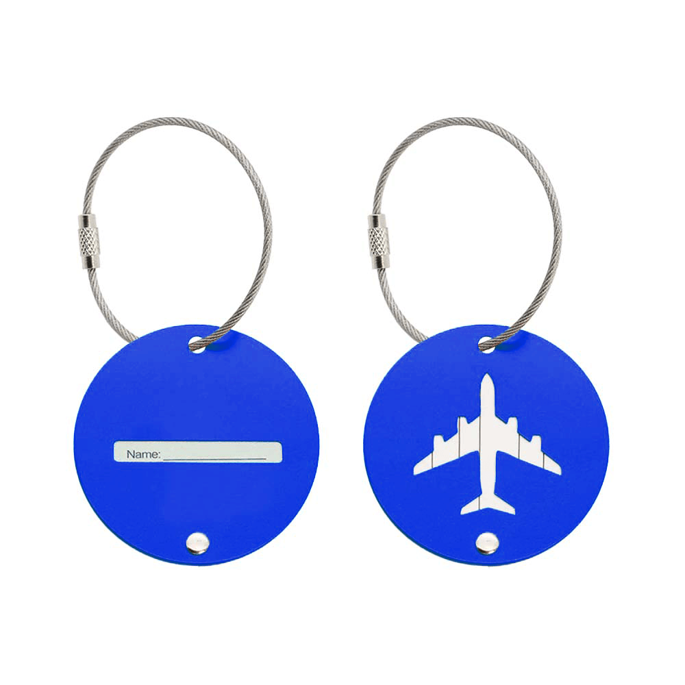 Aircraft Aluminum Alloy Luggage Tags front and back