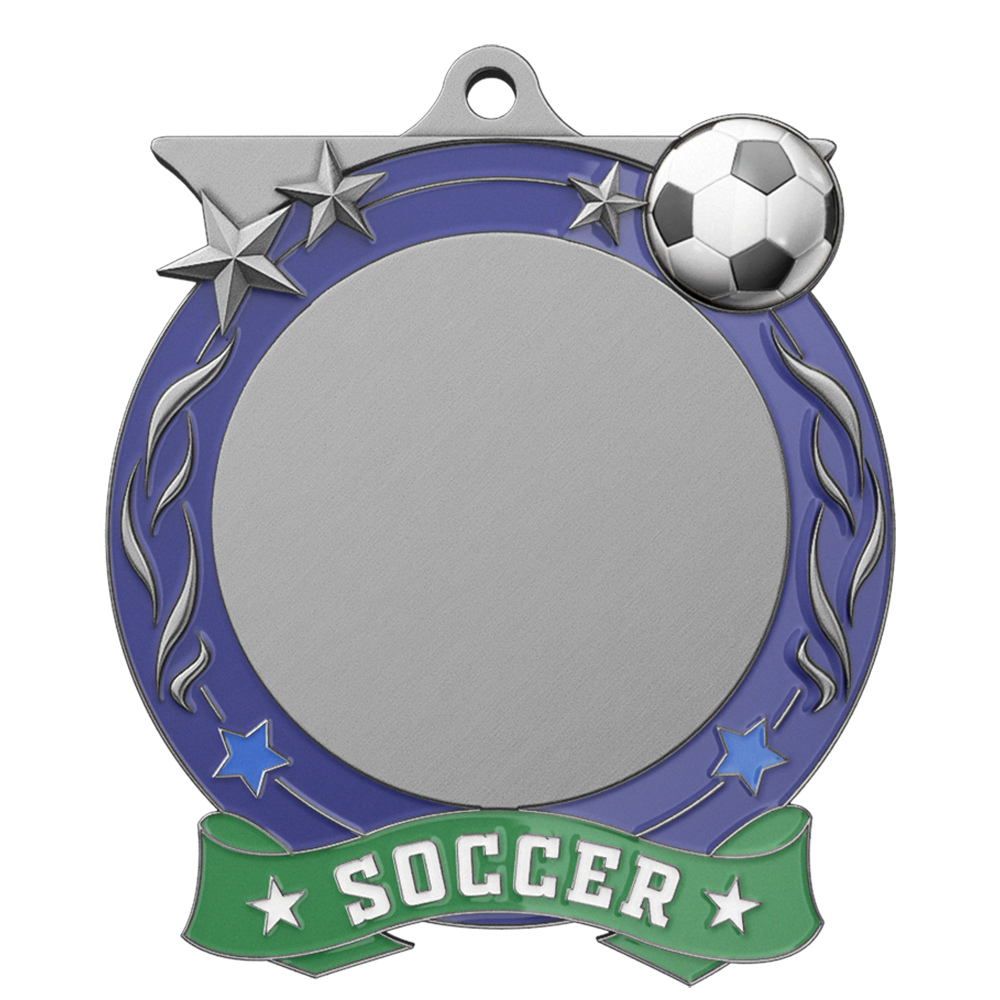 Football Medal of Honor Representing Teamwork and Passion antique silver