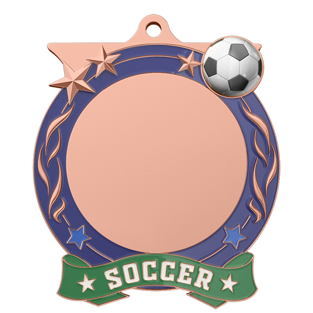 Football Medal of Honor Representing Teamwork and Passion antique copper