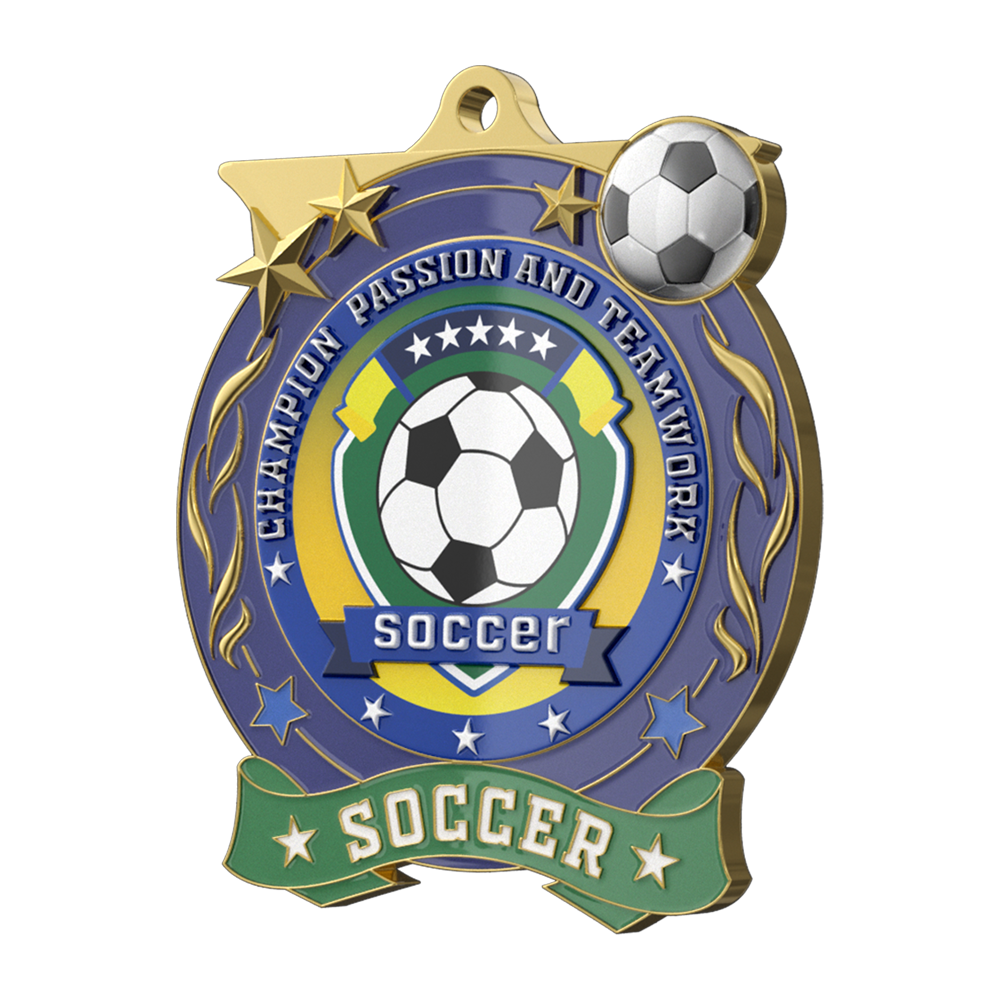 Football Medal of Honor Representing Teamwork and Passion detail