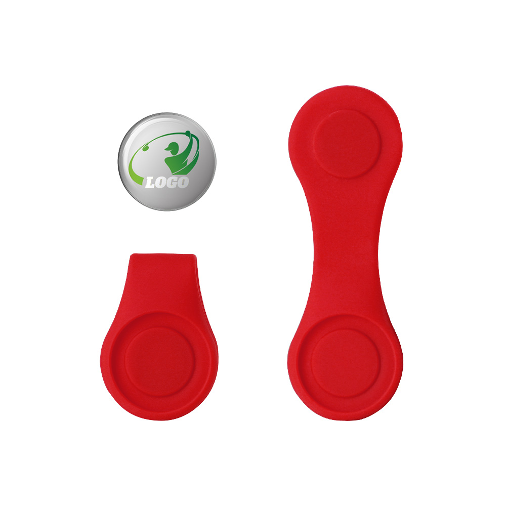 Golf Silicone Cap Clip with Ball Marker
