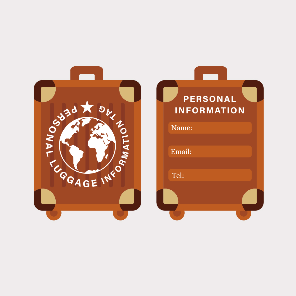 Brown Suitcase Exquisite Suitcase Tag