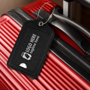 Fashion Solid Color PU Leather Luggage Tag