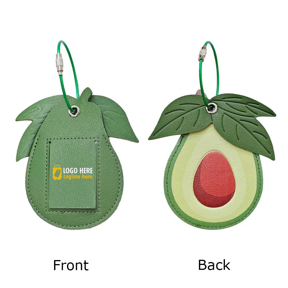Main image of Creative Avocado Top Layer Leather Luggage Tag
