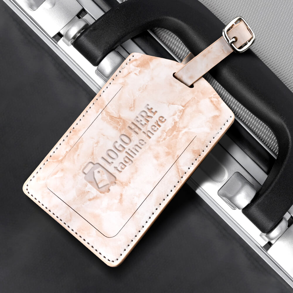 Flip Marbling Luggage Tags With Buckle