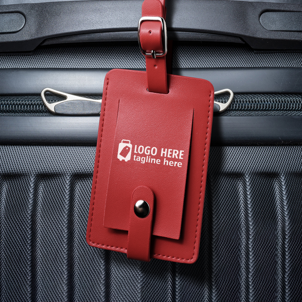 Genuine Leather Flip Luggage Tag