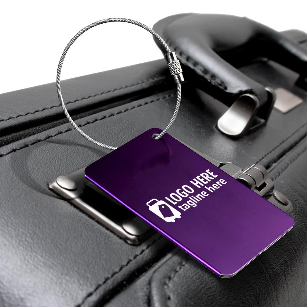 Luggage Tags Card Holders with Stainless Steel Loops