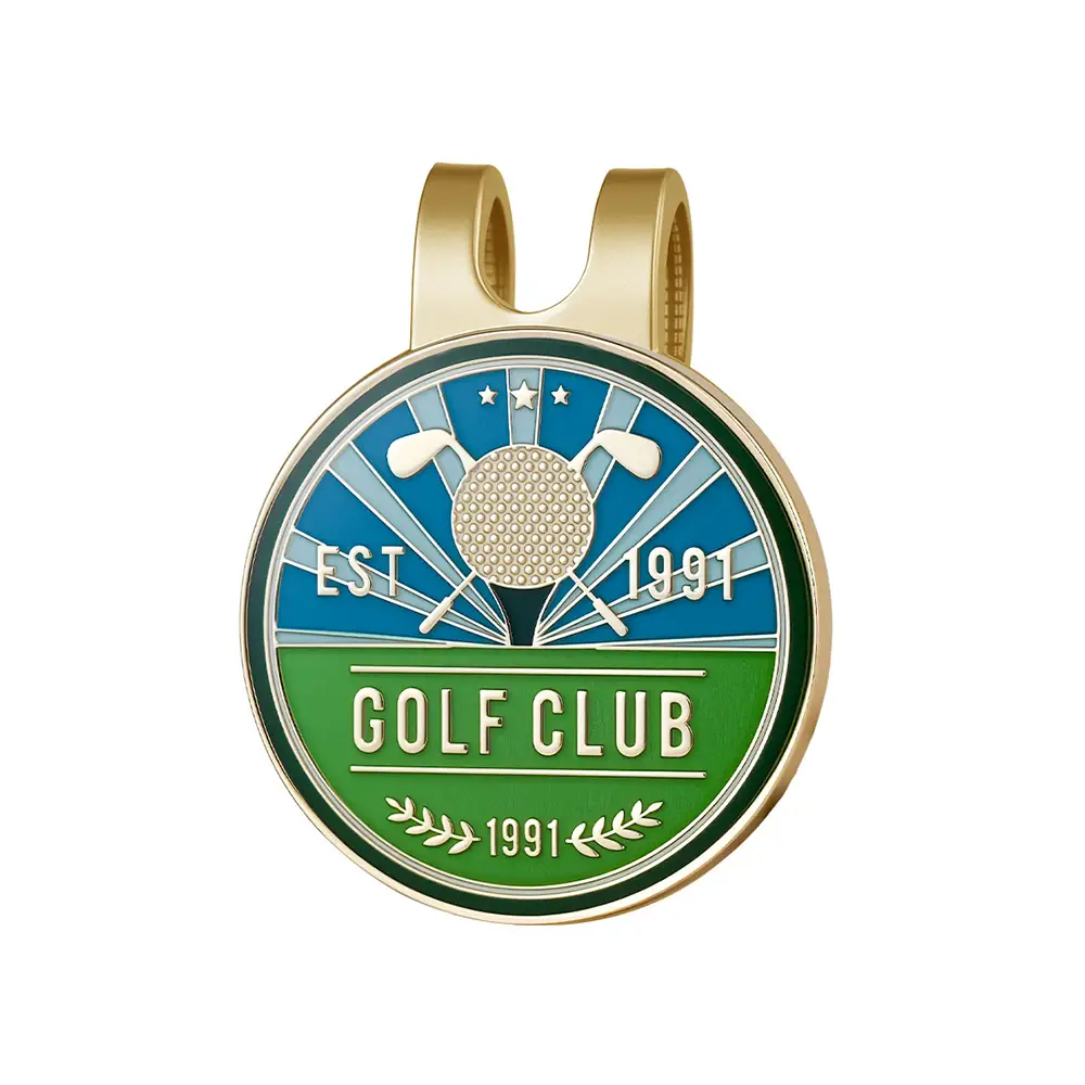 Hard Enamel Golf Hat Clips