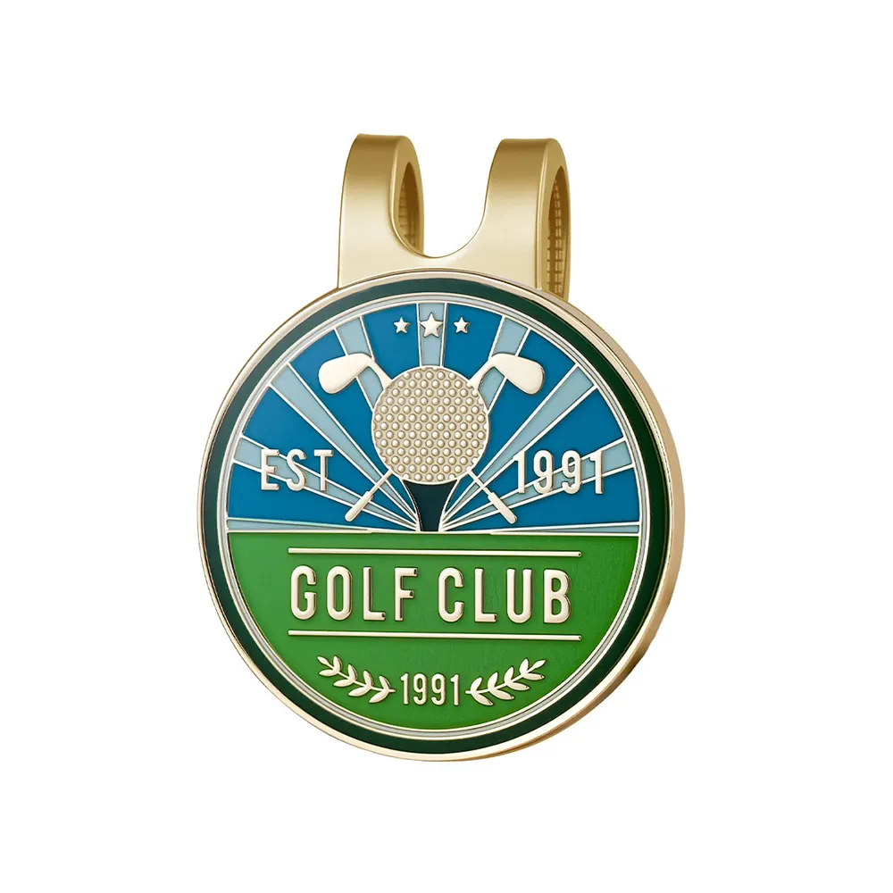 Hard Enamel Golf Hat Clips