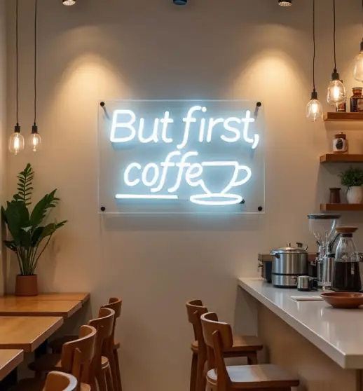 coffee shop neon signs