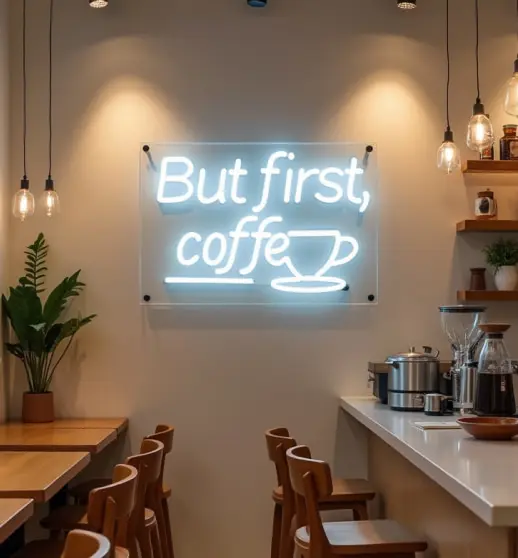 coffee shop neon signs