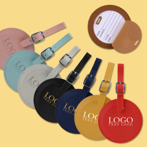 Round Flap Luggage Tags With Logo 368029