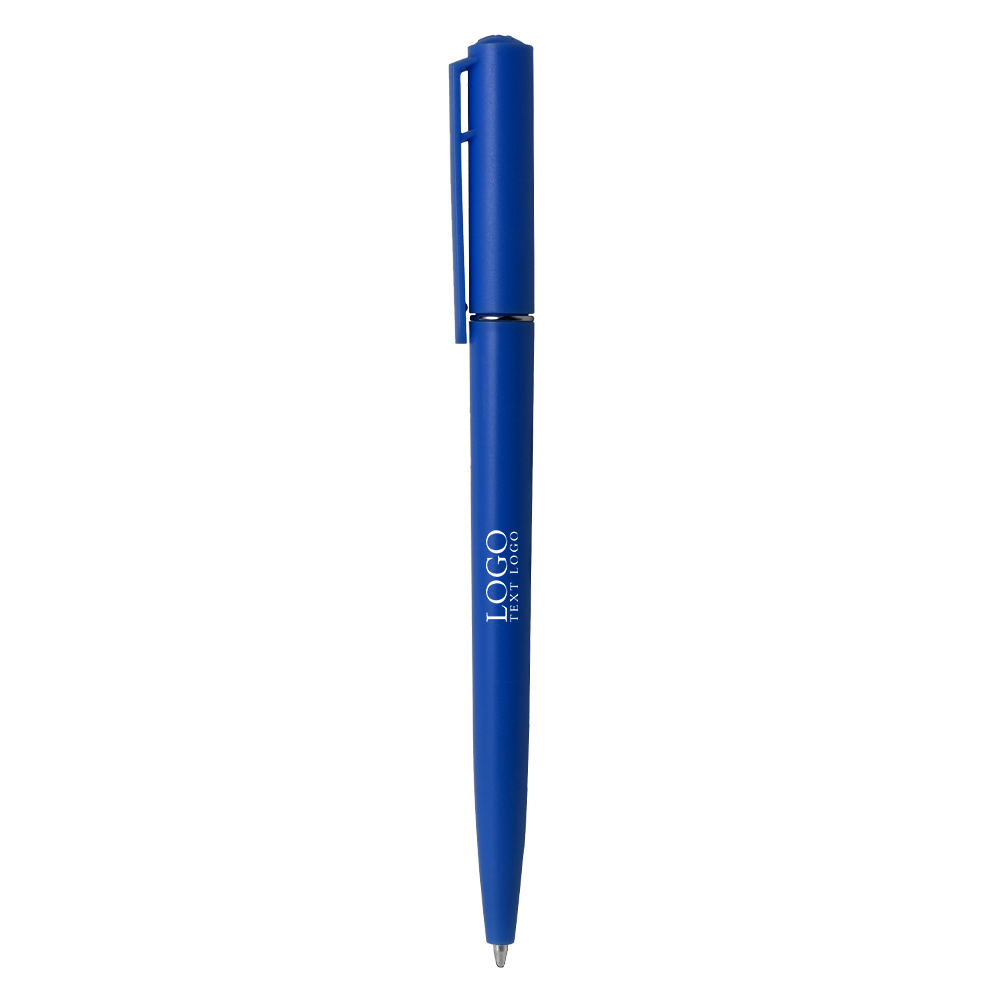Colorful Twist Custom Ballpoint Pen dark blue with logo