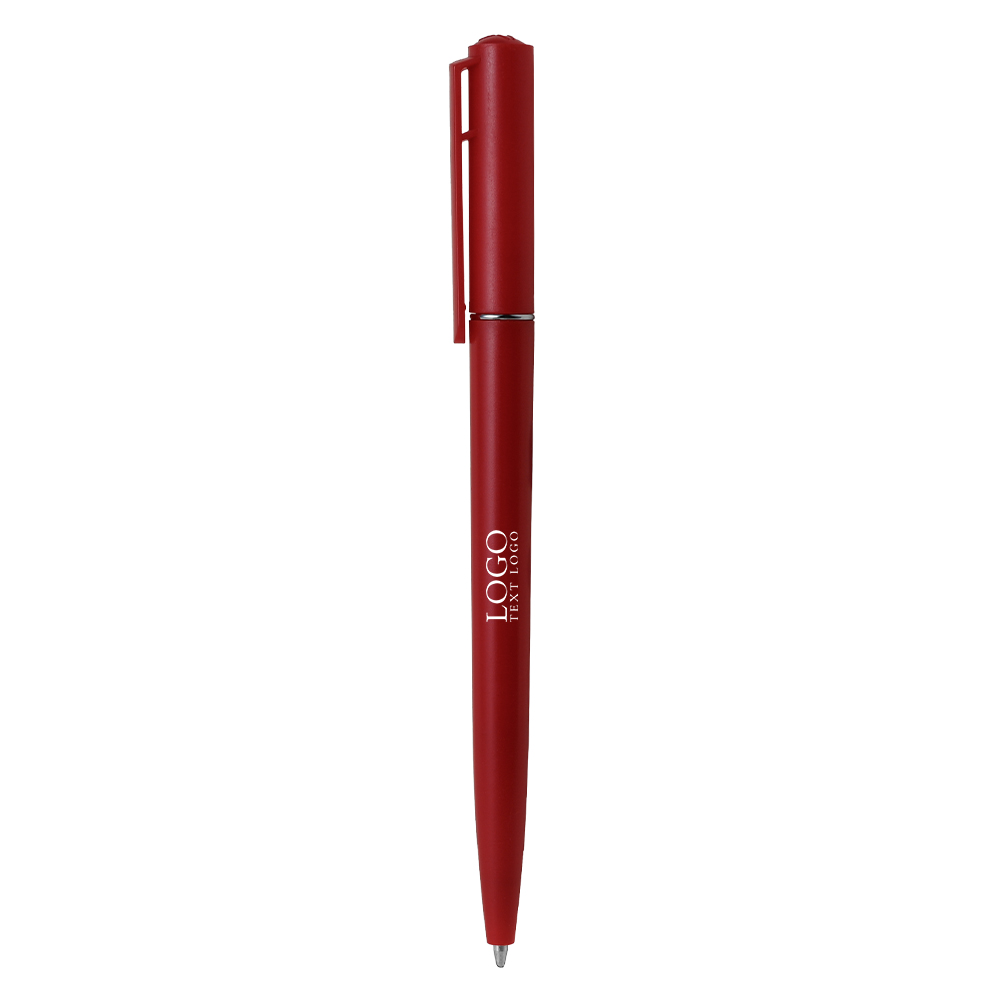 Colorful Twist Custom Ballpoint Pen red with logo