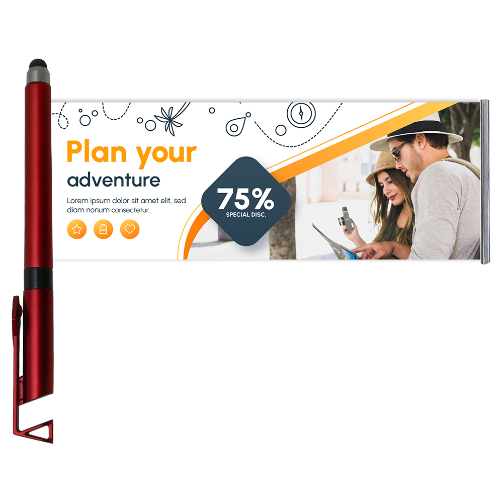 Detail shot of Personalized Pens With Removable Custom Advertising Banner
