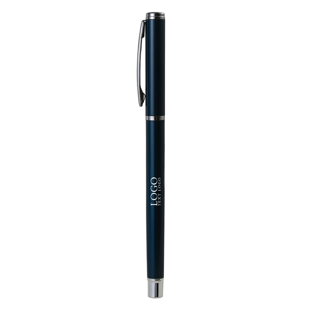 High-Grade Glossy Business Custom Metal Pen blue with logo